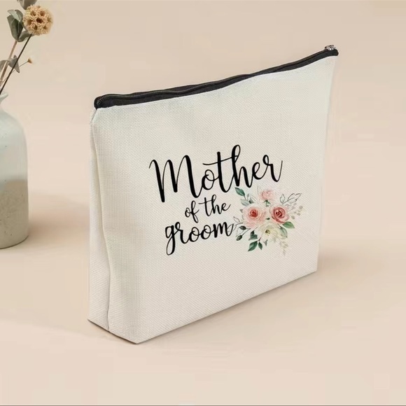 Handbags - Mother of the Groom Canvas Makeup Bag